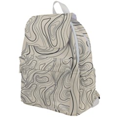 Topographic Lines Background Salmon Colour Shades Top Flap Backpack by Vaneshart