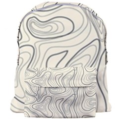 Topographic Lines Background Salmon Colour Shades Giant Full Print Backpack by Vaneshart