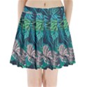 Seamless Abstract Pattern With Tropical Plants Pleated Mini Skirt View1