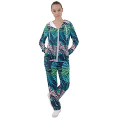 Seamless Abstract Pattern With Tropical Plants Women s Tracksuit by Vaneshart