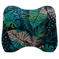 Seamless Abstract Pattern With Tropical Plants Velour Head Support Cushion by Vaneshart