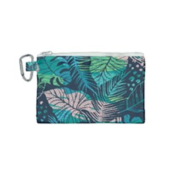 Seamless Abstract Pattern With Tropical Plants Canvas Cosmetic Bag (small) by Vaneshart