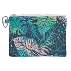 Seamless Abstract Pattern With Tropical Plants Canvas Cosmetic Bag (xl) by Vaneshart