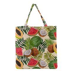 Tropical Pattern Background Grocery Tote Bag by Vaneshart