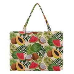 Tropical Pattern Background Medium Tote Bag by Vaneshart