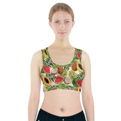 Tropical Pattern Background Sports Bra With Pocket by Vaneshart