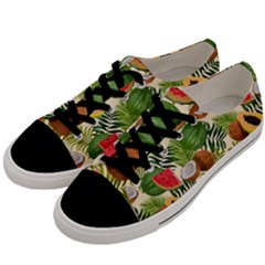 Tropical Pattern Background Men s Low Top Canvas Sneakers by Vaneshart