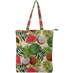 Tropical Pattern Background Double Zip Up Tote Bag by Vaneshart