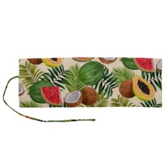 Tropical Pattern Background Roll Up Canvas Pencil Holder (m)