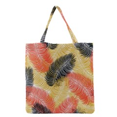 Tropical Seamless Pattern With Exotic Palm Leaves Grocery Tote Bag by Vaneshart