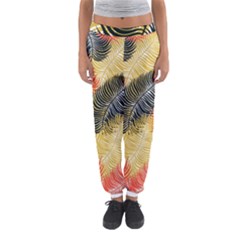 Tropical Seamless Pattern With Exotic Palm Leaves Women s Jogger Sweatpants by Vaneshart