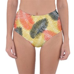 Tropical Seamless Pattern With Exotic Palm Leaves Reversible High-waist Bikini Bottoms by Vaneshart