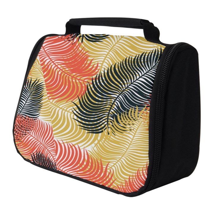 Tropical Seamless Pattern With Exotic Palm Leaves Full Print Travel Pouch (Small)