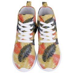 Tropical Seamless Pattern With Exotic Palm Leaves Women s Lightweight High Top Sneakers by Vaneshart