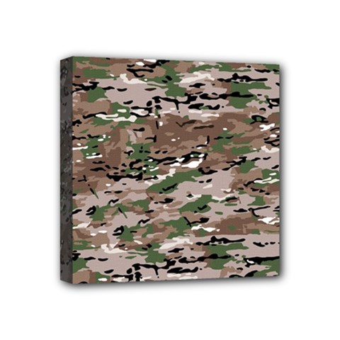 Fabric Camo Protective Mini Canvas 4  X 4  (stretched)