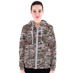 Fabric Camo Protective Women s Zipper Hoodie by HermanTelo