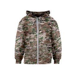 Fabric Camo Protective Kids  Zipper Hoodie