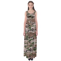 Fabric Camo Protective Empire Waist Maxi Dress