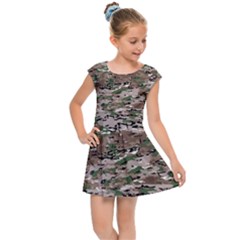 Fabric Camo Protective Kids  Cap Sleeve Dress by HermanTelo