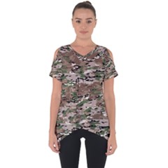 Fabric Camo Protective Cut Out Side Drop Tee