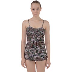 Fabric Camo Protective Babydoll Tankini Set