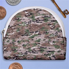 Fabric Camo Protective Horseshoe Style Canvas Pouch by HermanTelo