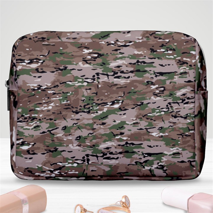 Fabric Camo Protective Make Up Pouch (Large)