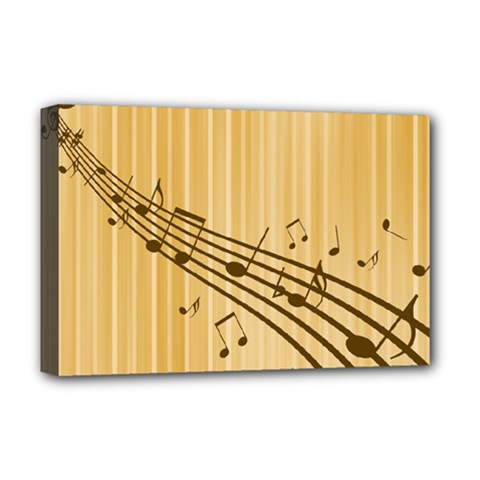 Background Music Nuts Sheet Deluxe Canvas 18  X 12  (stretched) by Mariart