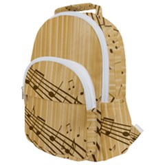 Background Music Nuts Sheet Rounded Multi Pocket Backpack