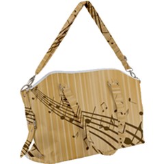 Background Music Nuts Sheet Canvas Crossbody Bag