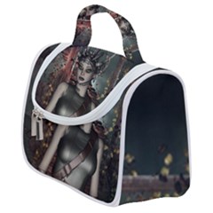 Awesome Fantasy Women With Helmet Satchel Handbag by FantasyWorld7