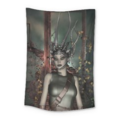 Awesome Fantasy Women With Helmet Small Tapestry by FantasyWorld7