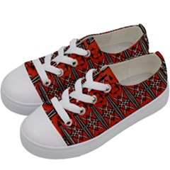 Nr 8 Kids  Low Top Canvas Sneakers by ArtworkByPatrick