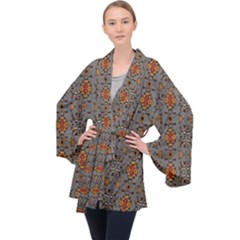 Nr 9 Long Sleeve Velvet Kimono  by ArtworkByPatrick