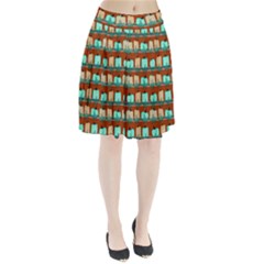 Bluegreen Pumpkins Pleated Skirt by bloomingvinedesign