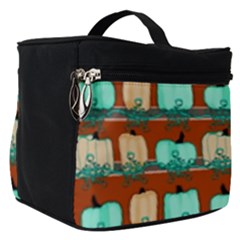 Bluegreen Pumpkins Make Up Travel Bag (small) by bloomingvinedesign