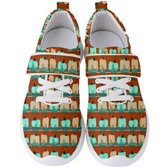 Bluegreen Pumpkins Men s Velcro Strap Shoes by bloomingvinedesign