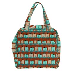 Bluegreen Pumpkins Boxy Hand Bag by bloomingvinedesign