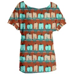 Bluegreen Pumpkins Women s Oversized Tee by bloomingvinedesign