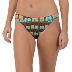 Bluegreen Pumpkins Band Bikini Bottom by bloomingvinedesign