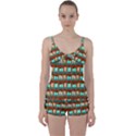 Bluegreen Pumpkins Tie Front Two Piece Tankini View1