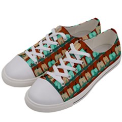 Bluegreen Pumpkins Women s Low Top Canvas Sneakers by bloomingvinedesign