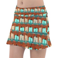 Bluegreen Pumpkins Tennis Skirt by bloomingvinedesign