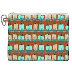 Bluegreen Pumpkins Canvas Cosmetic Bag (xxl) by bloomingvinedesign