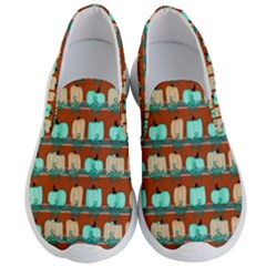 Bluegreen Pumpkins Men s Lightweight Slip Ons by bloomingvinedesign