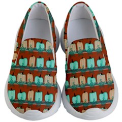 Bluegreen Pumpkins Kids  Lightweight Slip Ons by bloomingvinedesign