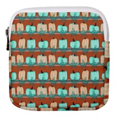 Bluegreen Pumpkins Mini Square Pouch by bloomingvinedesign