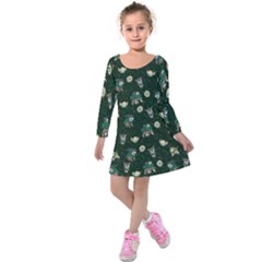 Grass Love Kids  Long Sleeve Velvet Dress