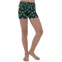 Grass Love Kids  Lightweight Velour Yoga Shorts by Mezalola