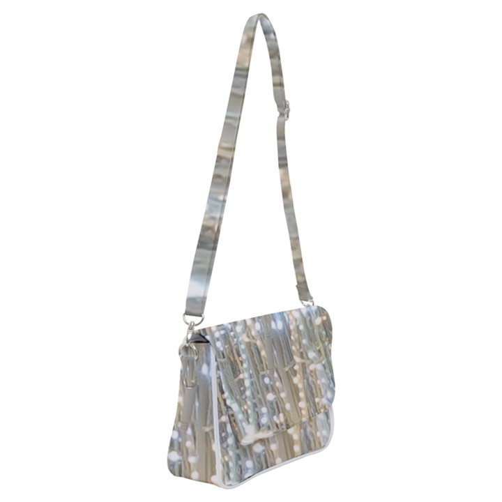 String Of Lights Christmas Festive Party Shoulder Bag with Back Zipper